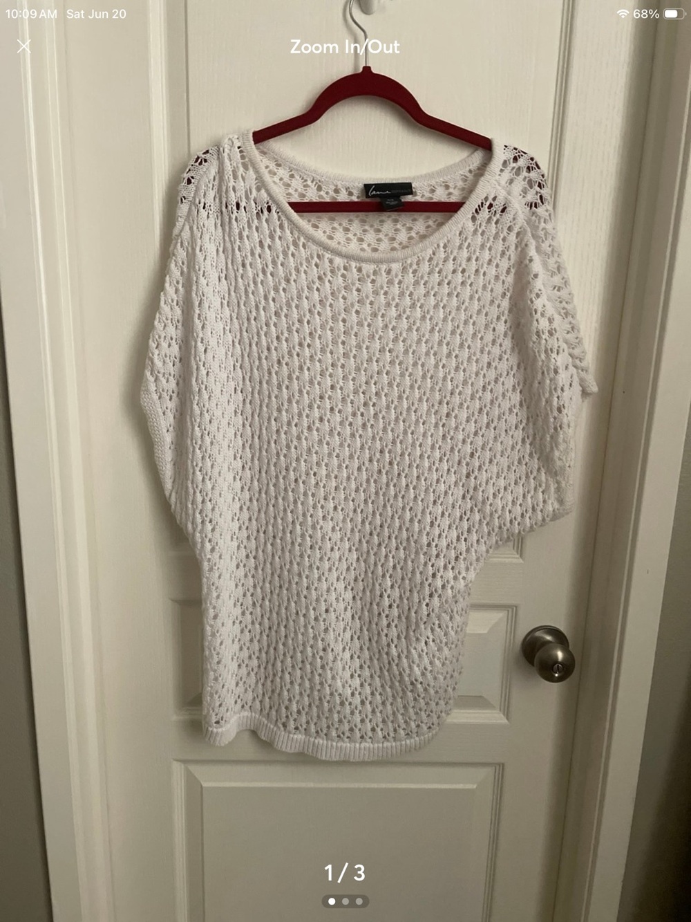Lane Bryant Cream Open-Knit Pullover Sweater